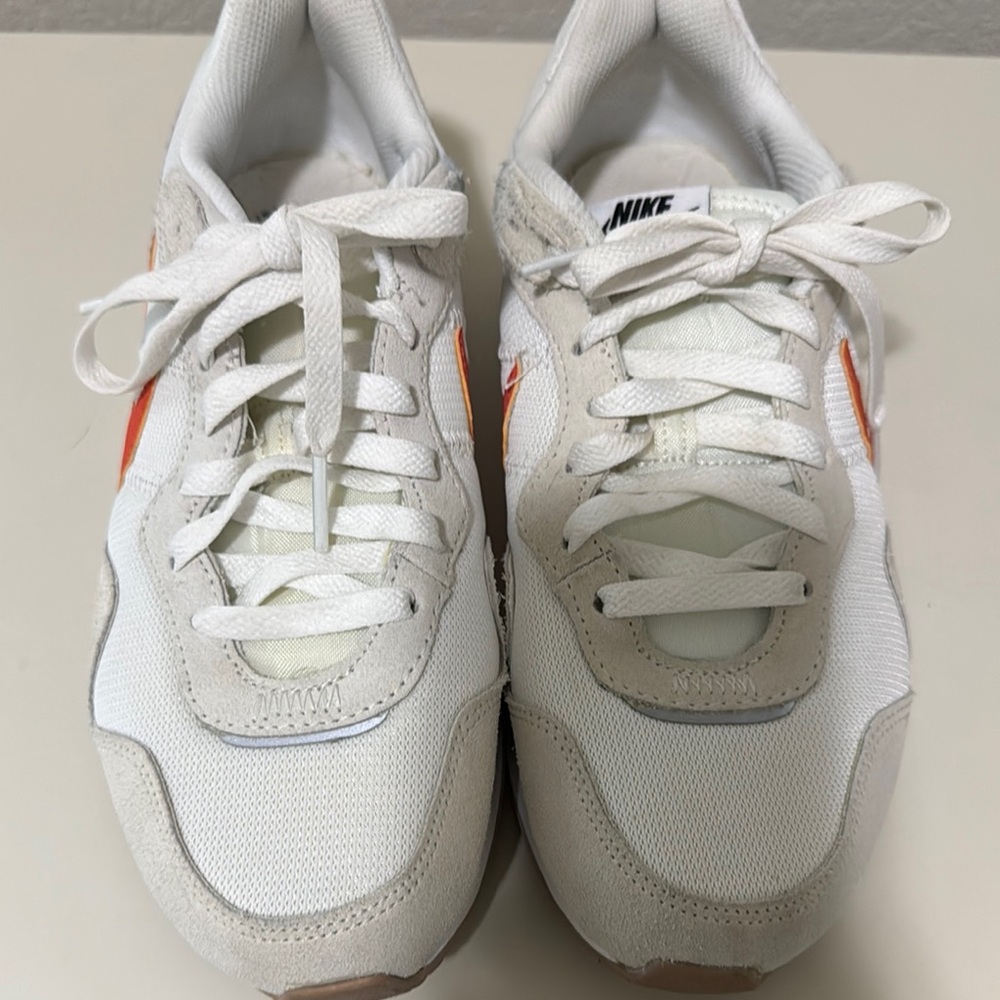 Nike White and Orange Sneakers